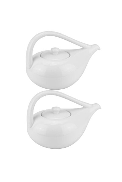 Culinaro Set of 2 Porcelain Teapots Vision White 650ml