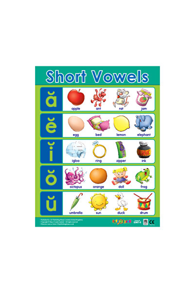 123Publishing House Short Vowels - Wall Chart in English