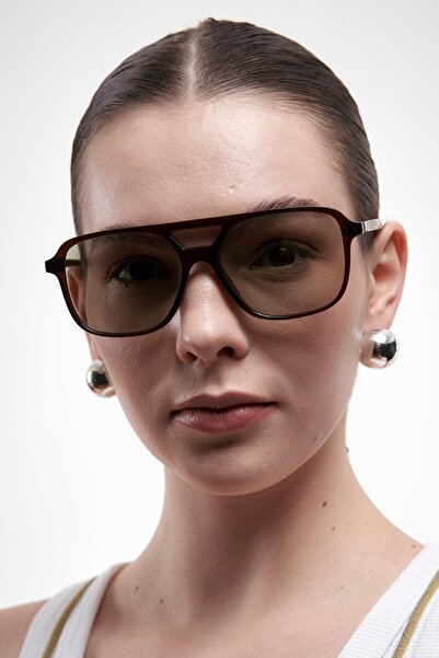 Bilge Karga Cleo Brown Green Sunglasses