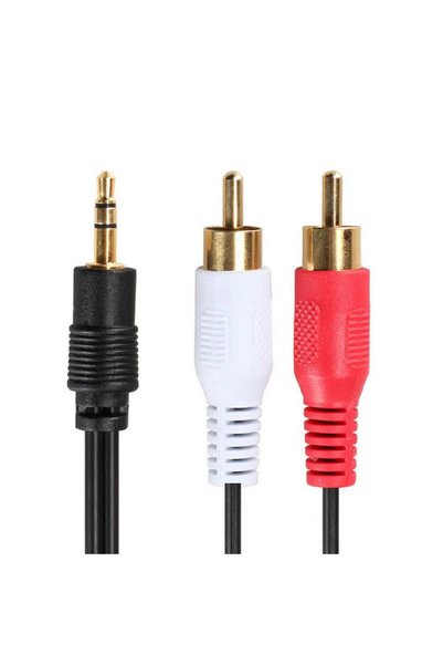Zoomex كابل ستيريو 3.5 ملم إلى 2rca من نوع Aux Tos Audio بطول 1.5 متر، كابل ص...