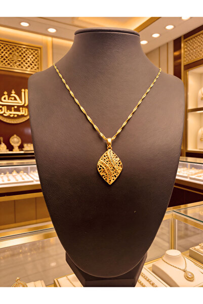 ALZAHR قلادة بتصميم أوراق الشجر المطلية بالذهب على الطراز الشرقي، قلادة نسائي...