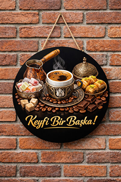 Mayeka Cafe Restoran İçin Türk Kahvesi Kahve Duvar Kapı Tablo Süsü Ahşap Askı...