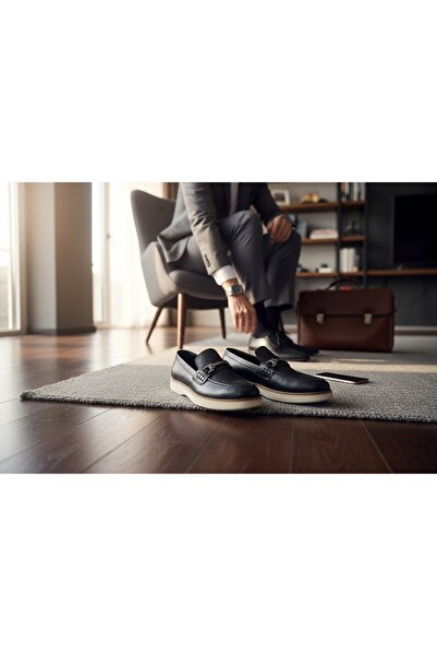 abar classic Men's Genuine De Leather Akosen Loa Loafers Kali Laceless Eva EV...