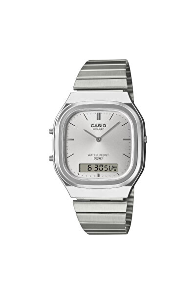 Casio Unisex's Analog & Digital Silver Dial Watch - AQ-240E-7ADF
