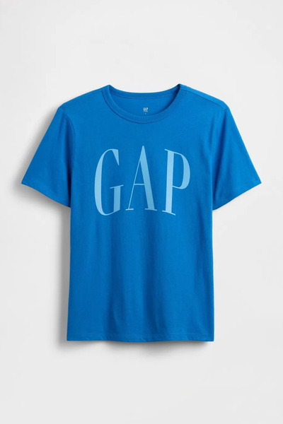 GAP Μπλε μπλουζάκι με λεπτομέρεια λογότυπου για αγόρια