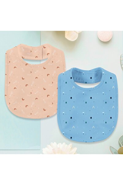 luay Soft Cotton Baby Bib Peach Feeding Bib Absorbent Drool Bib for Newborn B...