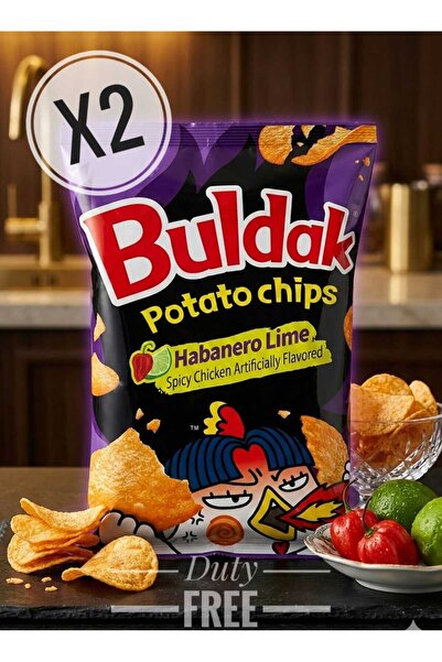 hijazigroup Buldak Potato Chips Habanero Lime Acılı Patates Cipsi Paket 55 gr