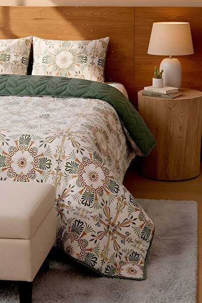 Rivaİstanbul Ethnic Palace Cotton Lu Double Quilted Piqué & Bedspread