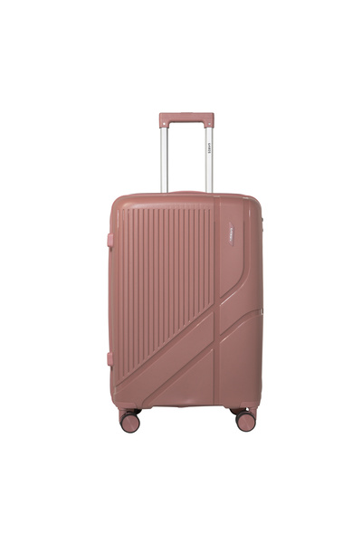Kairos 24 Inch Rose Luggage Bag | Polypropylene & Lightweight, Scratch Resist...