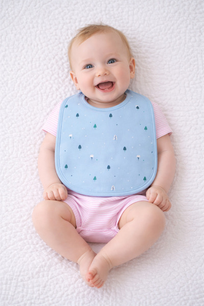 luay Soft Cotton Bib Peach Waterproof Feeding Bib Absorbent Drool Bib for New...