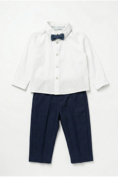 Abel & Lula Mayoral Abel&Lula Baby Boy Shirt, Pants and Bow Tie Set Navy Blue