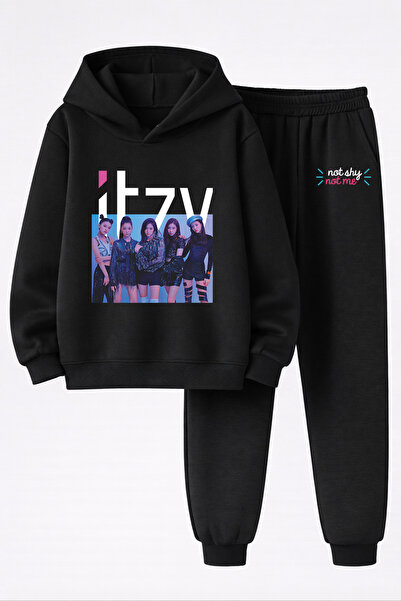 MAGORS Itzy K-Pop Group Printed 3-Yarn Quality Sweatshirt and Sweatpants Kids...