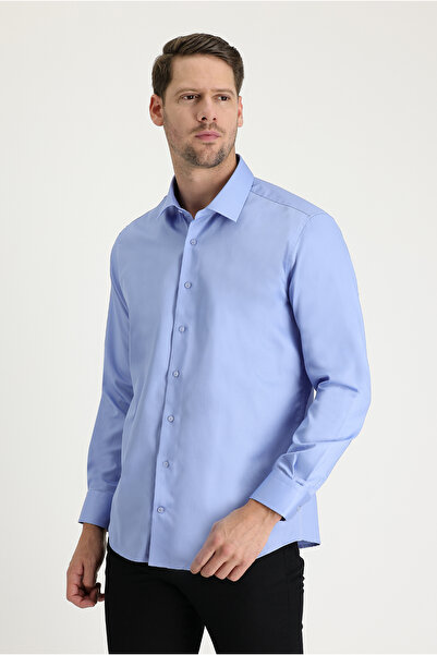Kiğılı Long Sleeve Slim Fit Slim Fit Classic Non Iron Cotton Shirt
