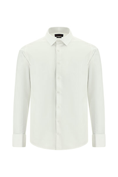 Abdullah Kiğılı Βαμβακερό πουκάμισο Slim Fit - Μακρυμάνικο, Μανσέτες