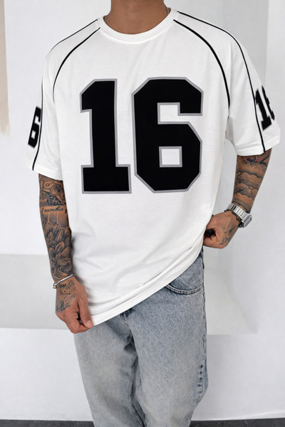 İLKCET MODA 16 Štampano Oversize kroj Unisex T-shirt