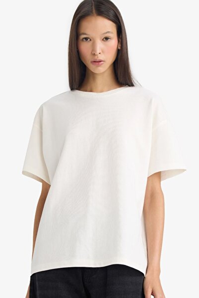 DeFacto Ženske T-shirt E4935AX/WT32 OFF WHITE