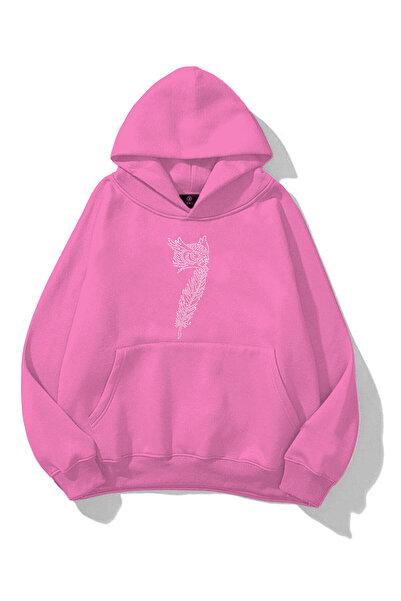 Flaubert -Unisex lines with stones cu imprimeu owl Sweatshirt 3 iplik compact...