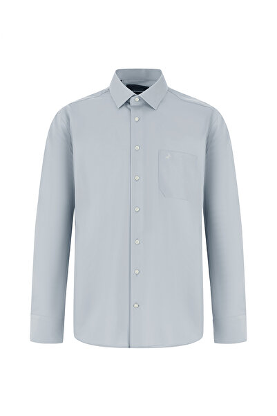 Abdullah Kiğılı Cămașă clasică din bumbac din satin fără călcat cu mânecă lungă