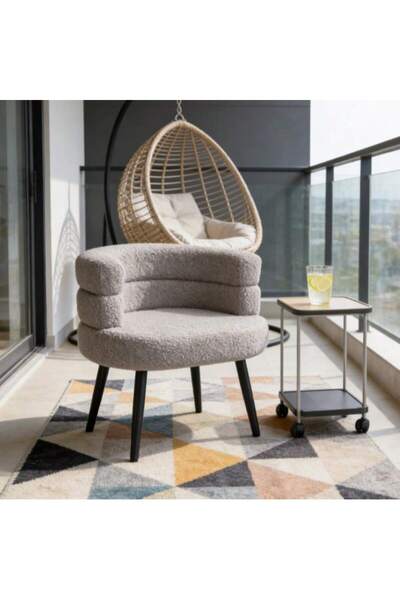 Mtanvxay Modern Sofa Chair Makeup Vanity Chair for Bedroom Living Room Polyes...