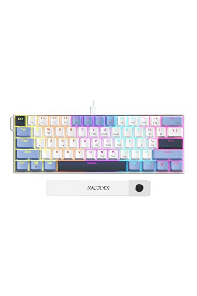 Coverzone AJAZZ NK61 | 61 Tuş Mekanik Gaming RGB Hot Swap Red Switch Type-C U...