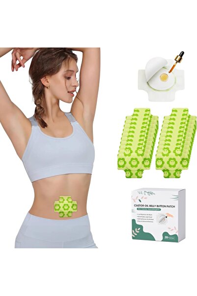 Arabest 20Pcs Castor Oil Pack Wrap for Belly Button, Highly Absorbent Self-Ad...