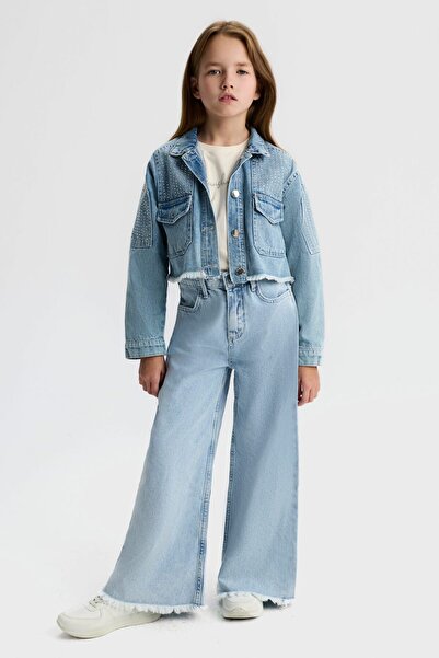 Ugly Duck Brazilian Stone-Embellished Denim Jacket for Ages 8-14 - Blue