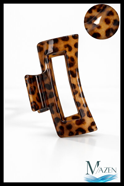 MAZEN imprimeu leopard Cataramă de blocare |   Agrafă de păr de calitate, mod...