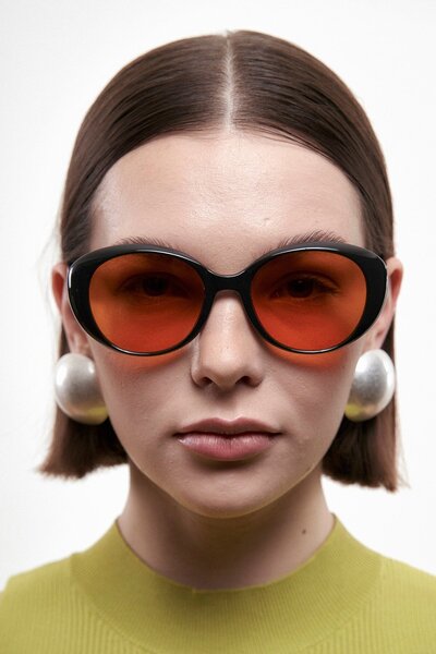 Bilge Karga نظارات أوتيس السوداء والبرتقالية من سيركاديان للبلايز