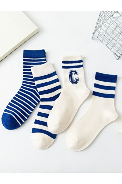 Lin Collection 4-Piece Economical Pack Unisex Tennis Socks Set