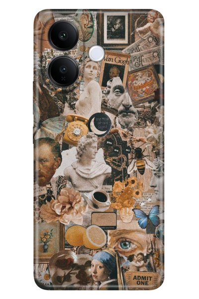 Cekuonline Vivo V60 Lite 5g Compatible Case Colorful Silicone Printed Tpu Van...