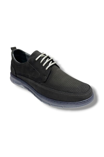 BİRKAN 2037-26 Genuine Nubuck Leather Anatomical Lace-Up Men's Shoes