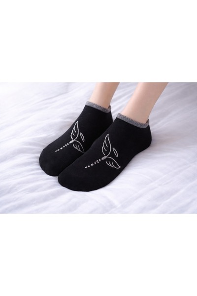 gigigiyim Winged Embroidered Women's Booties Socks