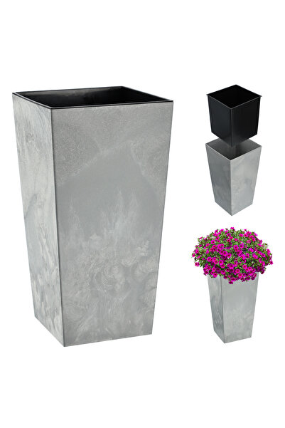 KADAX Ghiveci de flori, ghiveci de grădină, 57 cm, cu insert, pat de flori în...