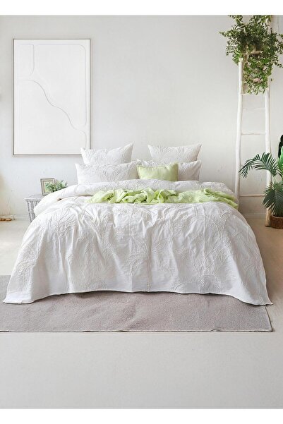 The Mia Double Bedspread Set 3 Pieces Cream