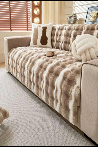 eco concept Soul Serisi Yumuşak Tavşan Tüylü Koltuk Örtüsü Çok Amaçlı Koltuk ...