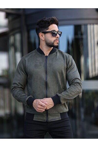 maroni Men's Slim Fit Nubuck Suede Unlined College Jacket