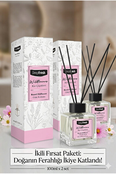 Deep Fresh Kır çiçekleri çubuklu oda kokusu 2 adet x 100 ML