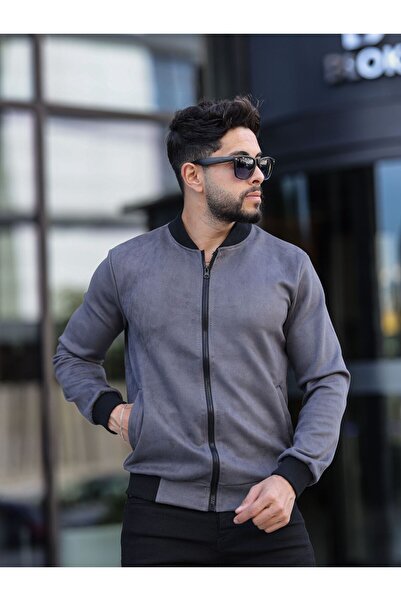 maroni Men's Slim Fit Nubuck Suede Unlined College Jacket