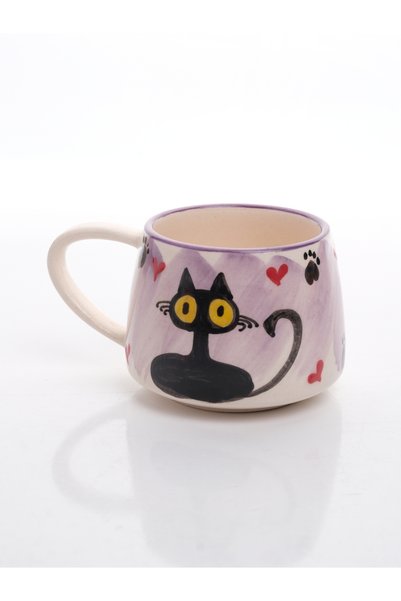 Pawicci Cat Patterned Handmade Ceramic Mug-Pet Series