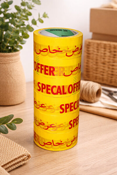 WDA Special Offer Printed Packaging Tape – Yellow BOPP Adhesive Carton Sealin...