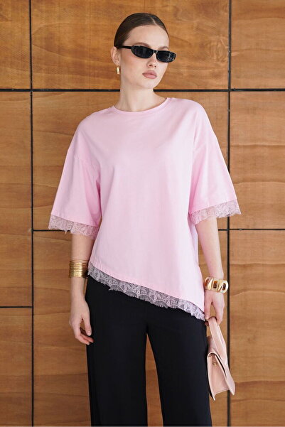 Lady Pixie Lace Detail T-Shirt