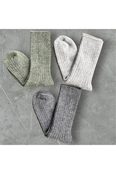 Lin Collection 3 Pairs of Alpaca Wool Unisex Winter Thick Socks