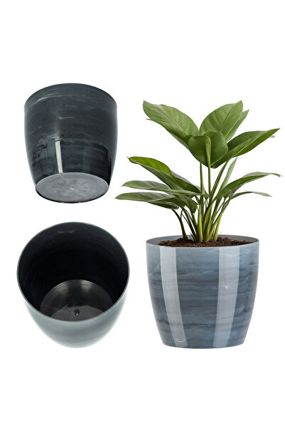 KADAX Husă pentru ghiveci de flori, 12 cm, rotundă, pentru sufragerie, marmur...