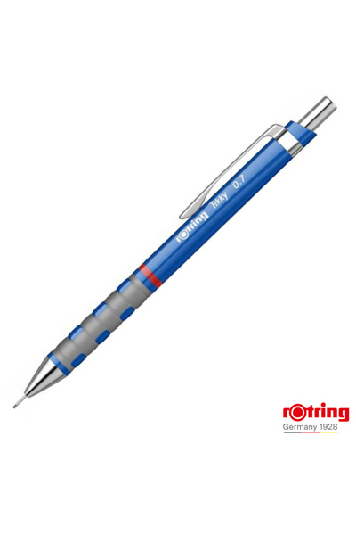 Rotring Creion mecanic Tikky 3 albastru 0,7 mm cu mecanism cu clic și prinder...