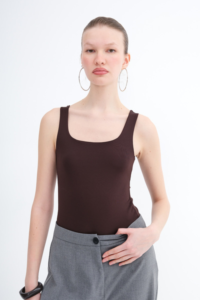 Addax Thick Strap Bodysuit Z1063