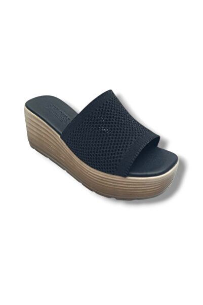 Efsun 3005-26 Πλεκτά Ανατομικό Σφηνοειδές τακούνι Γυναικεία Παντόφλες