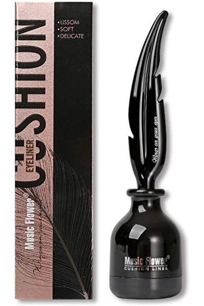 Music Flower Liquid Eyeliner Cushion With Brush Waterproof Long Lasting Smudg...