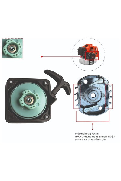 İMAYA STARTER + MARŞ KOVANI (SOĞUTMALI) ÇİN TIRPAN MOTORLARI CG430/CG520/BG520