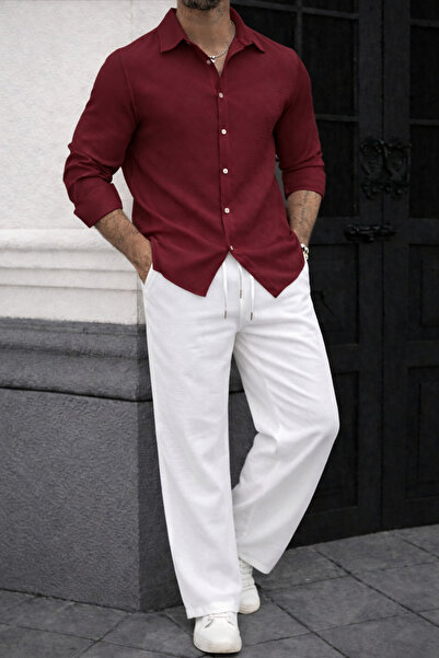 MODARİCH Unisex Women'S/Men's Wrinkled Fabric Special Design Top and Bottom J...