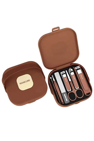 WEST GROUP 8 Parça Kutulu Taşınabilir Manikür Seti Tırnak Bakım Seti